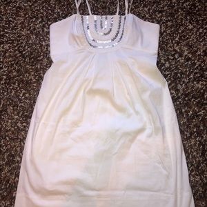White sequined dress